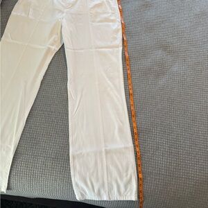 Simon Chang Cream Pants with Subtle Details